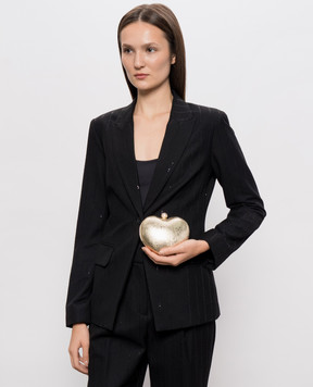 Twinset Gold heart-shaped clutch 262TD8100