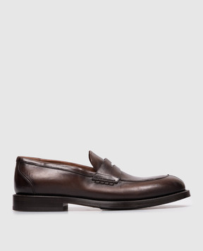 Pantanetti Brown leather loafers 20055G