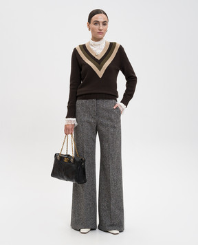 Valentino Gray pants with wool 7B0RB6S09R2