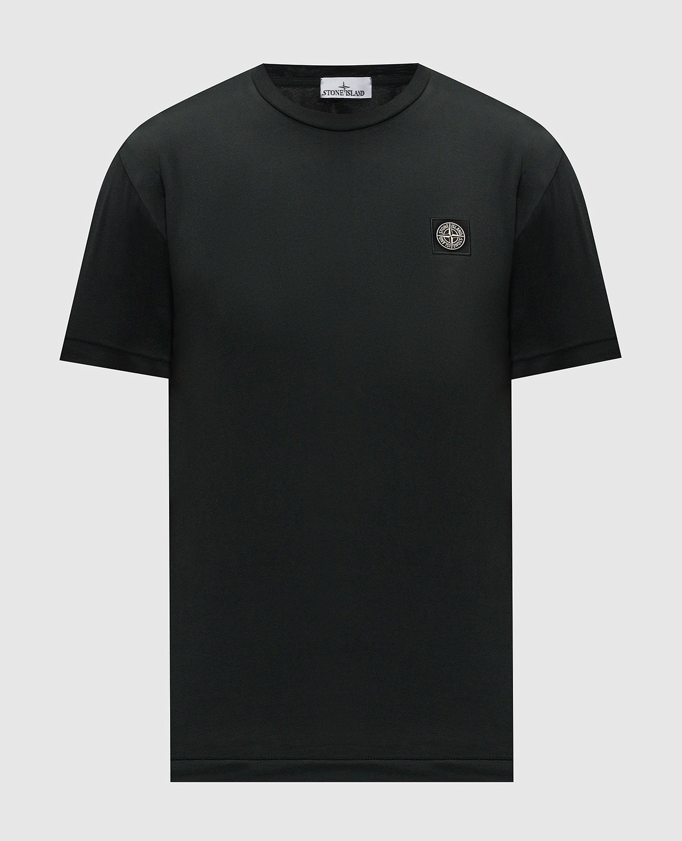 Green t-shirt with logo patch