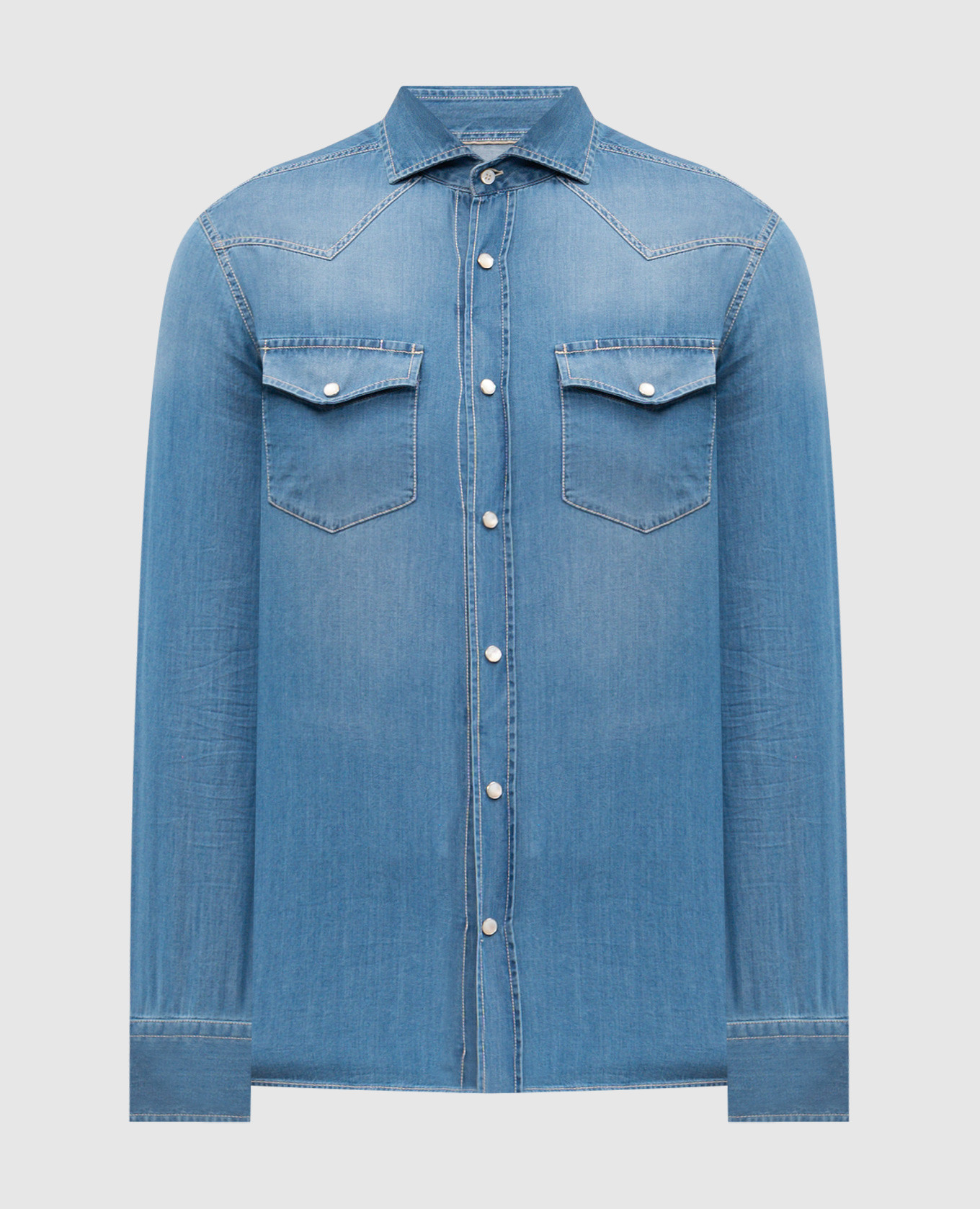 

Blue shirt with a worn effect Brunello Cucinelli