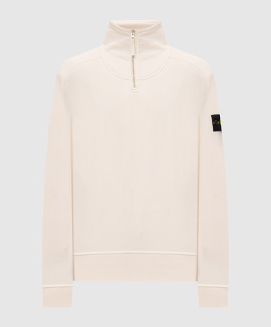 Beige sweater with zipper
