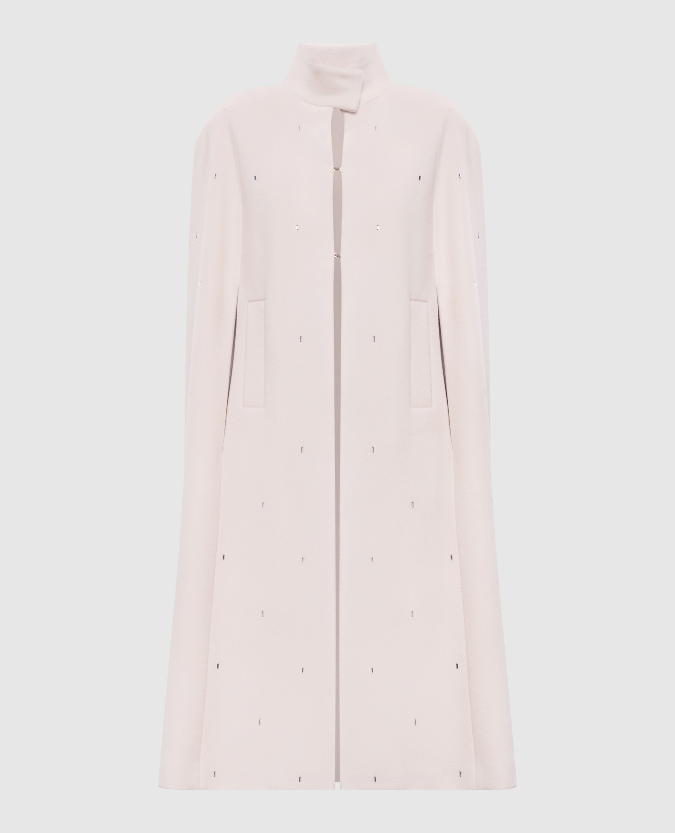 

Beige wool and cashmere cape with crystals Peserico