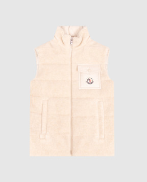Moncler ENFANT Beige Merek Teddy down vest L29541A0004489BBG