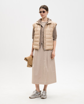 Peserico Beige T-shirt with monil chain S0651901930
