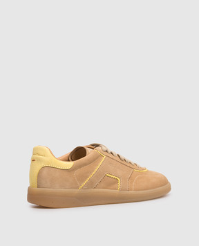 Santoni Brown suede sneakers with embossed logo WBPL61463FAITUBY