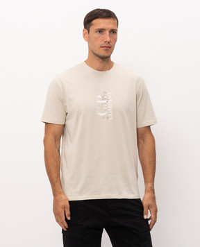 C.P. Company Beige T-shirt with logo MTS134A005100W