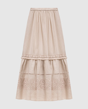 Max Mara Weekend Beige linen skirt WKIPALLORE WKIPALLORE