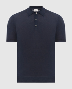 Morgano Blue polo with linen 7331869