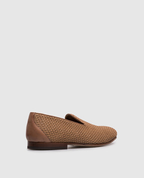 Sturlini Brown raffia slip-ons U1852