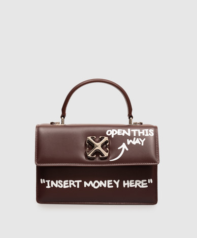 Burgundy leather bag Jitney 1.4