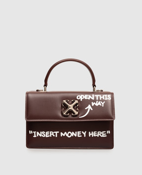 Off-White Burgundy leather bag Jitney 1.4 OWWNP05F26LT01