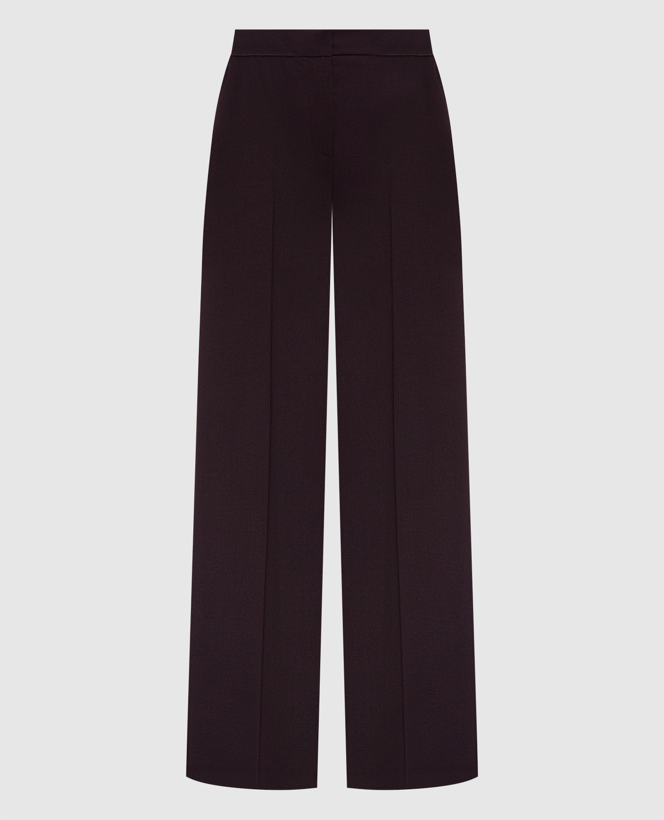 Burgundy wool pants with logo