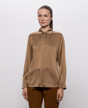 Max Mara Brown XERO silk blouse MSTXERO