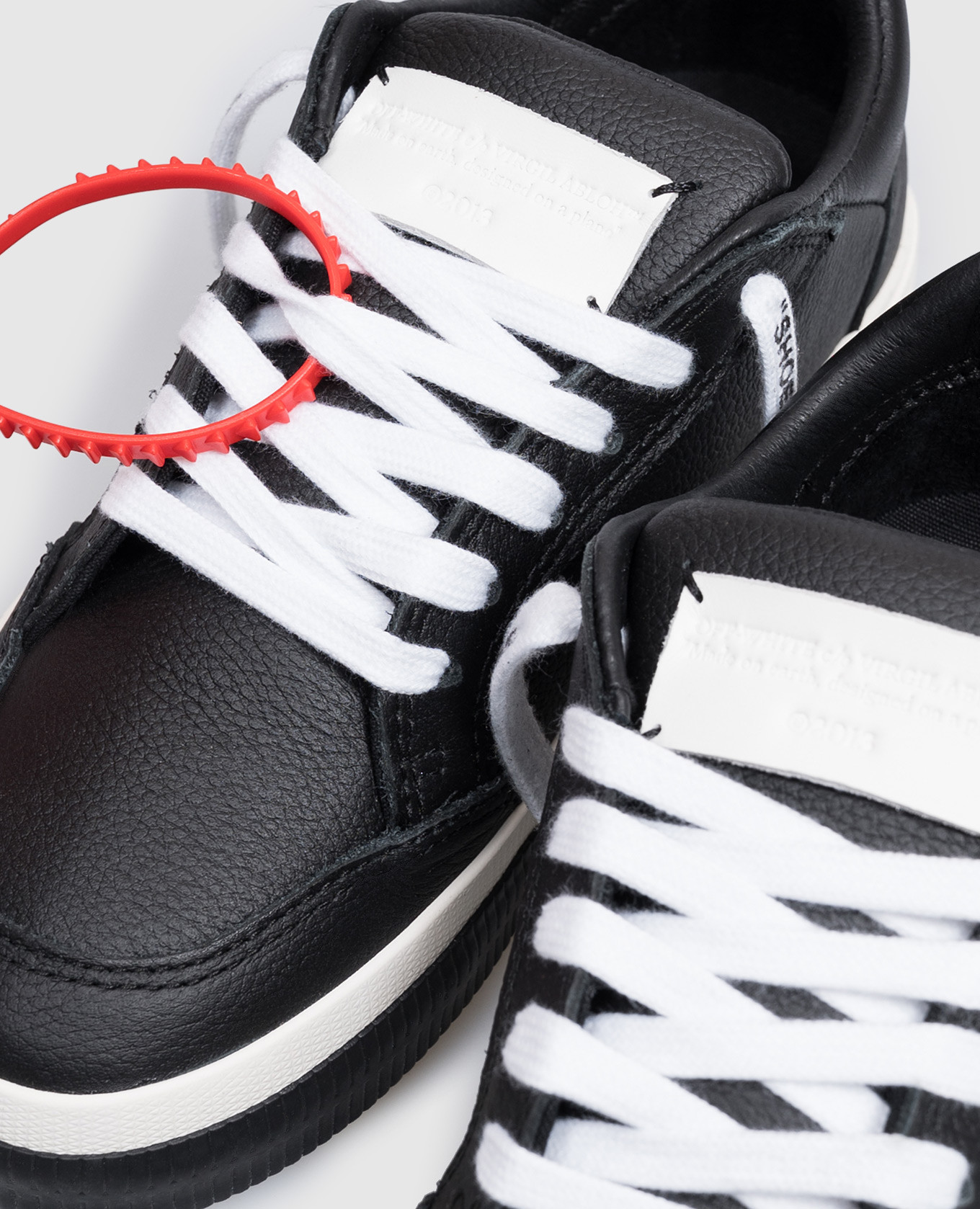 Black leather Vulcanized sneakers Off-White 5
