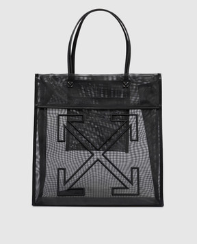 Off-White Black Market Tote Bag with Embroidered Emblem OWNA23FS26FAB001