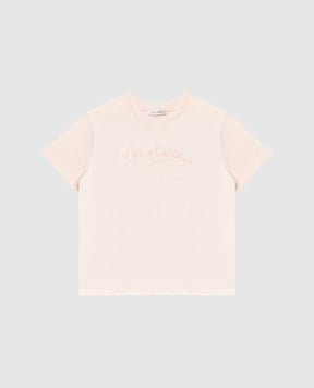 Dolce&Gabbana Children's pink T-shirt with embroidered logo L5JTNKG7PYF812+