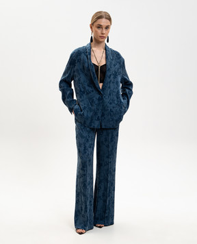 Momoni PICEA blue patterned jacket MOJA003MO13