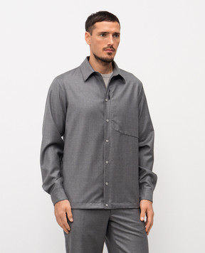 Sease Gray wool shirt SI039TN700