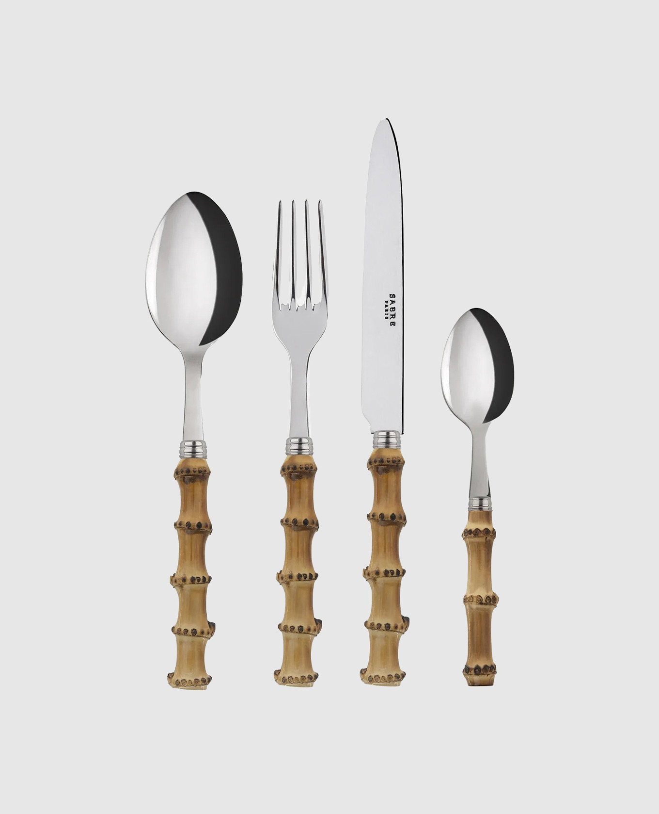 

Bambou brown cutlery set for 6 people Sabre Paris