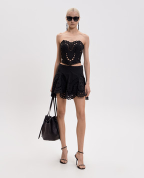 Charo Ruiz Kai black top with embroidery 263100