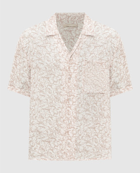Trussardi Beige shirt with branded print 5040N000047NMS113T00