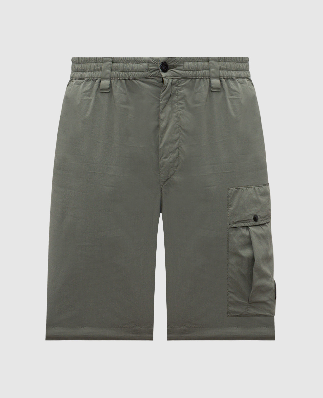 

Green shorts with logo patch C.P. Company