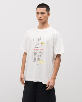 Maison Margiela MM6 White T-shirt with branded print SH0GC0070M20170