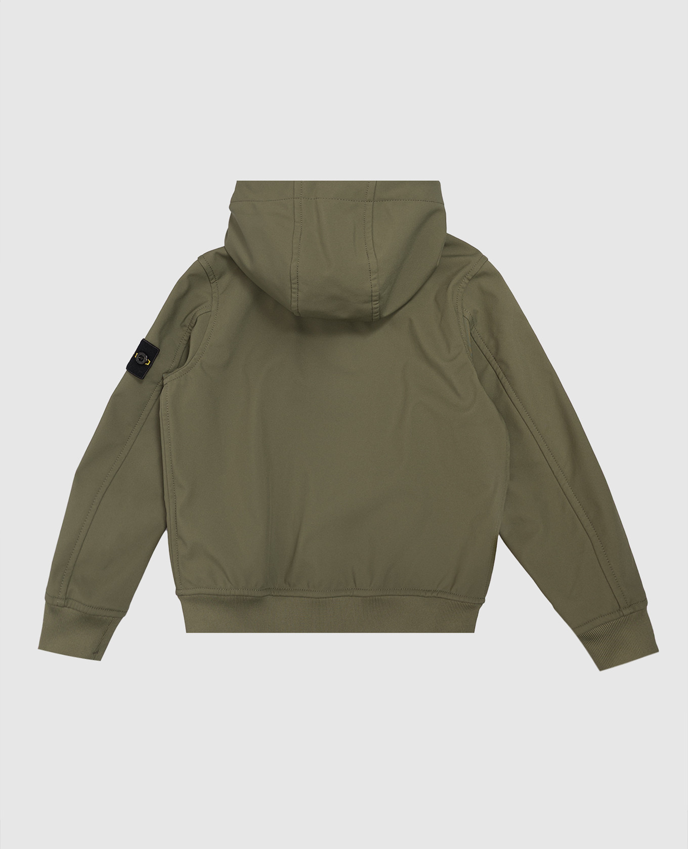 Children's green jacket with patch Stone Island 2