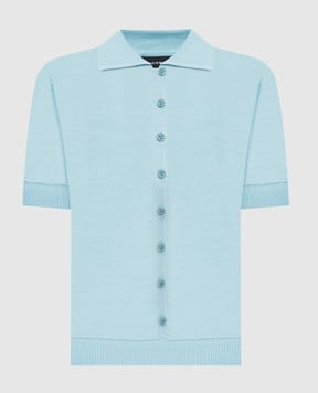 Jacob Lee Blue cashmere top WCP0040SS26BC
