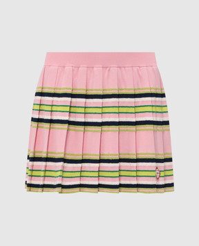 Casablanca Pink striped pleated skirt WSS26KW128101