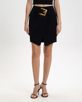Balmain Black wool skirt GF1LBB22WC09