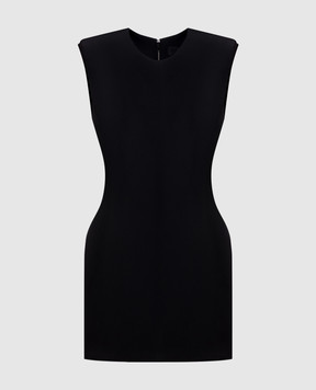 Thierry Mugler Black mini dress with wool 26P1RO18041025
