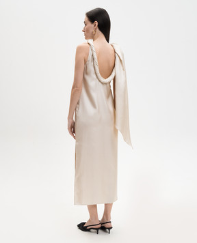Loulou de Saison Beige SUSAN silk dress SUSAN