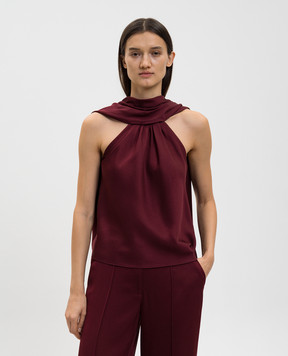 Simkhai Scarlett burgundy top with silk 6252138Q