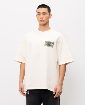 AMIRI Beige T-shirt with branded print AMTOJR1063