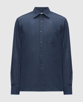 Kiton Blue button-down shirt UMCNERHH09696