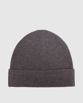 Peserico Gray wool and cashmere hat R76064F1209470