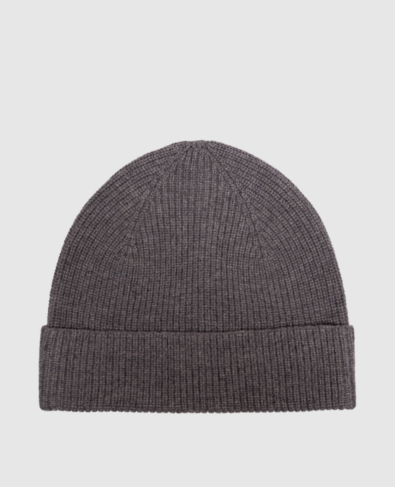 Gray wool and cashmere hat