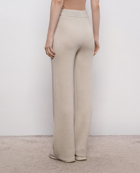 Peserico Beige wool pants with lurex A94116F129U470