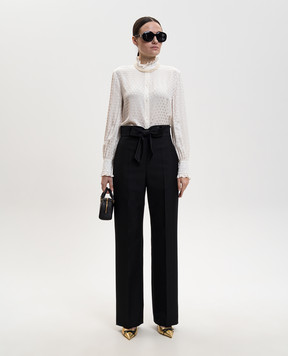 Valentino Black wool and mohair pants 8B3RB6Z52TS