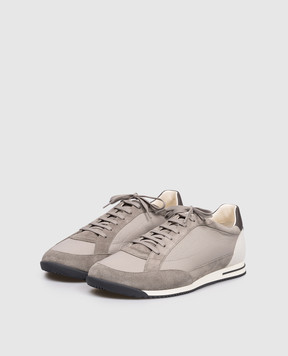 Brunello Cucinelli Grey deerskin sneakers MZUKOKA348