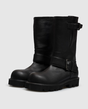 Juun.j Black leather boots JC68K1P015