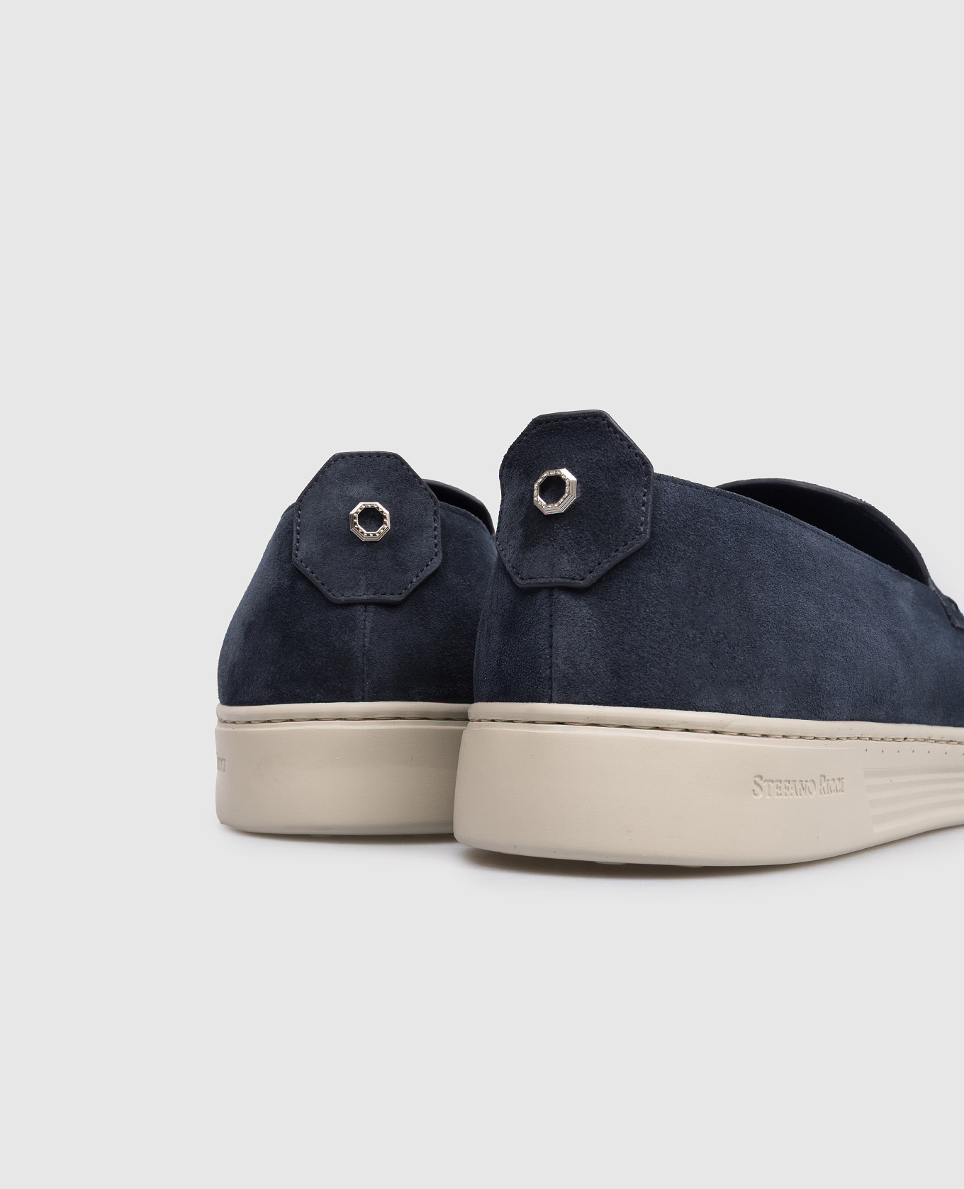 

Blue suede slip-ons Stefano Ricci