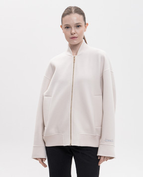 Max Mara Sportmax ONDATA ivory wool bomber jacket SPXONDATA