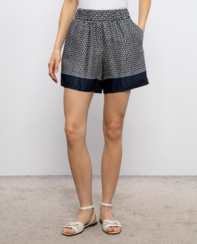 Peserico Blue printed shorts P0426008190