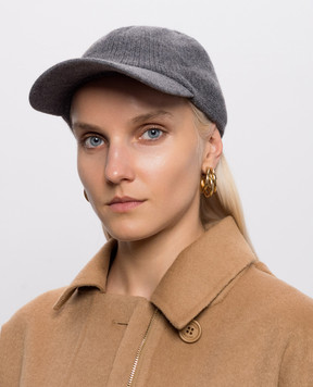 Marco Pescarolo Bufera gray cashmere cap BUFERA54M04