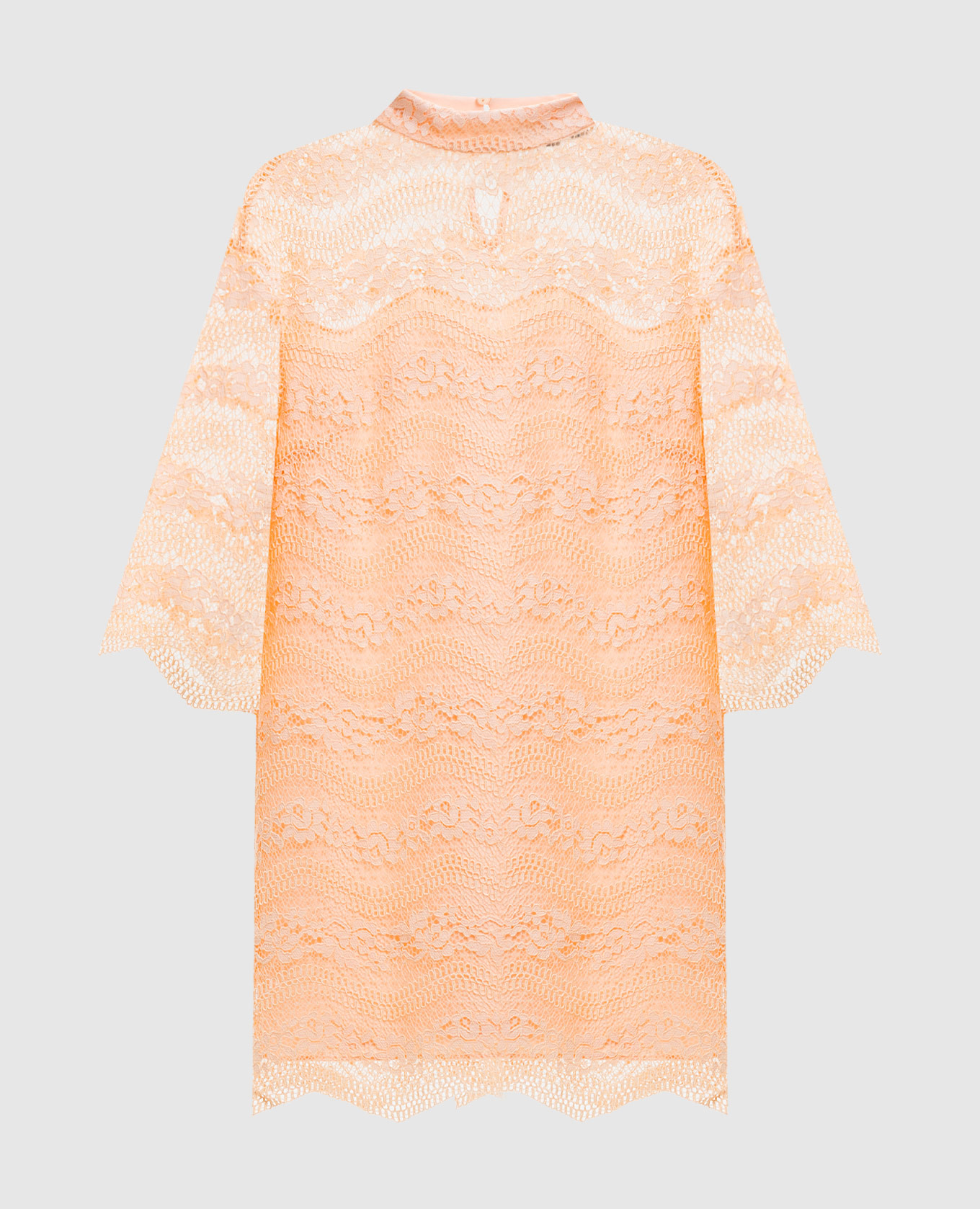 Orange lace mini dress