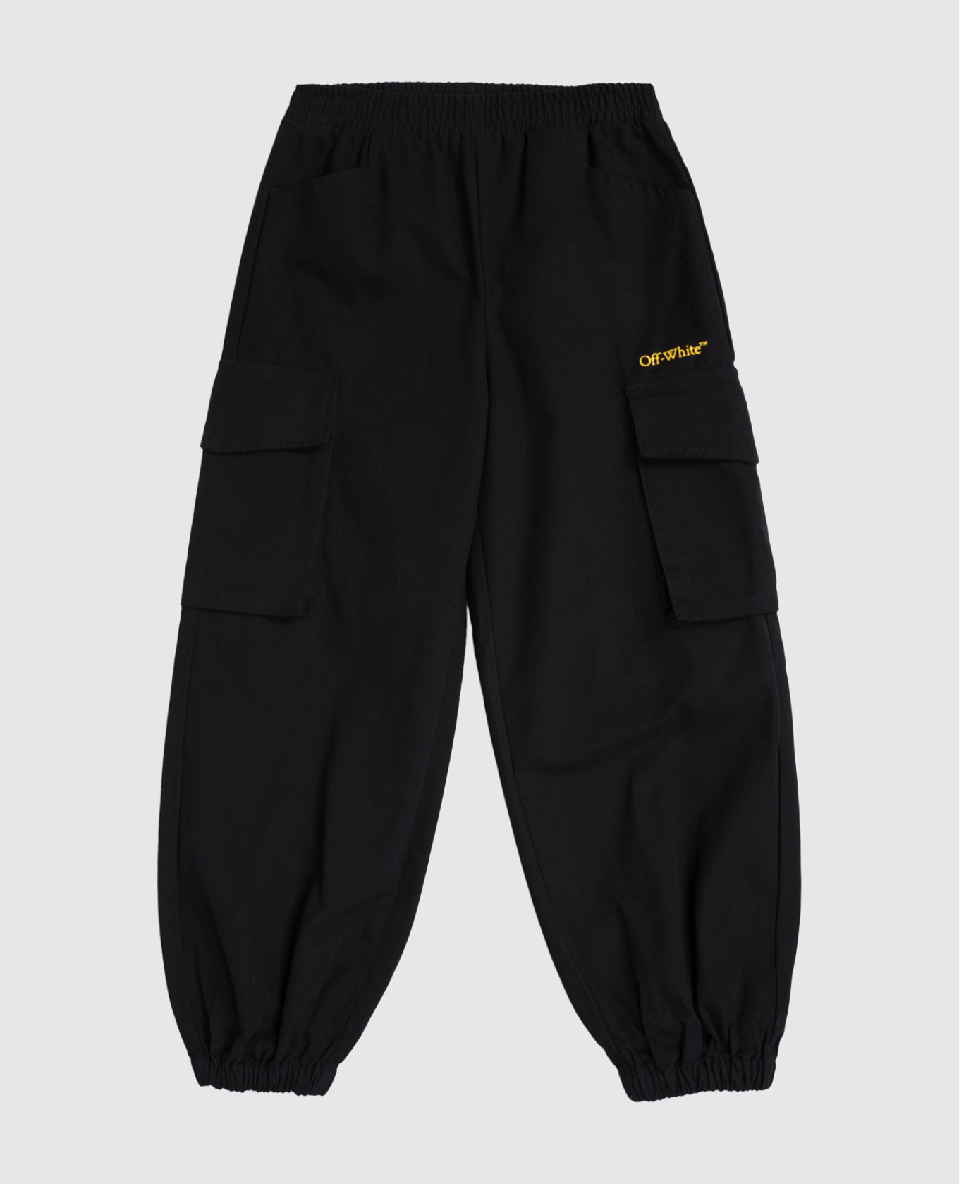 Kids' black joggers with logo