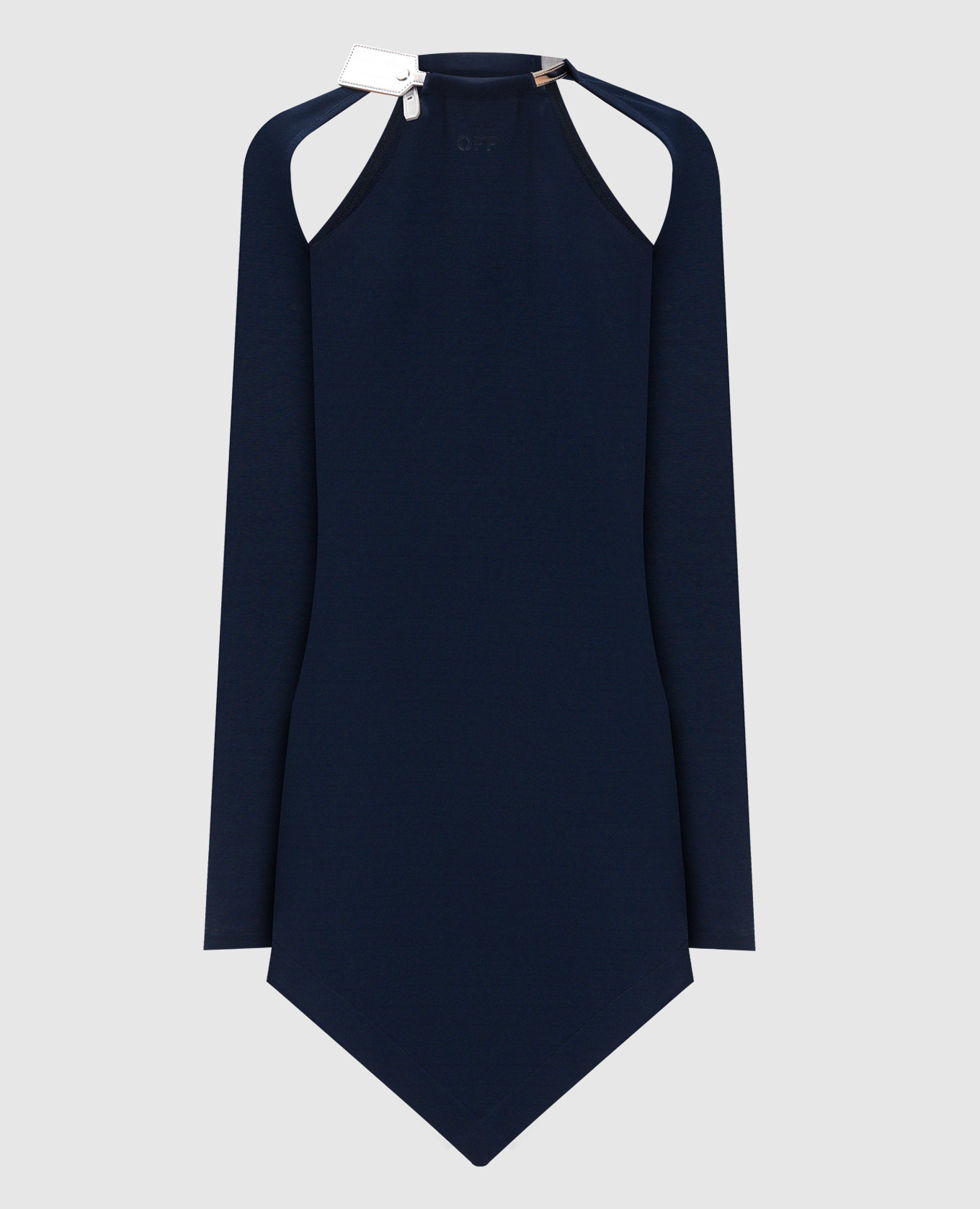 Heavy blue dress with logo Off-White